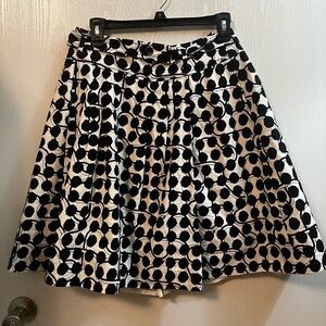 The Wrights Pleated Black and White Retro Skirt Size 6 Made in USA
